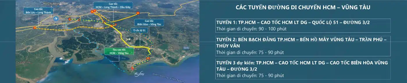 cac tuyen duong di chuyen vung tau ho chi minh